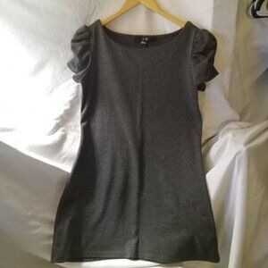 Dark Gray Short Sleeve XXI Mini Dress